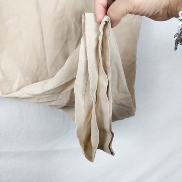 NWT Theory Cortlandt Light Barley Summer Silk Pants M - Picture 4 of 4